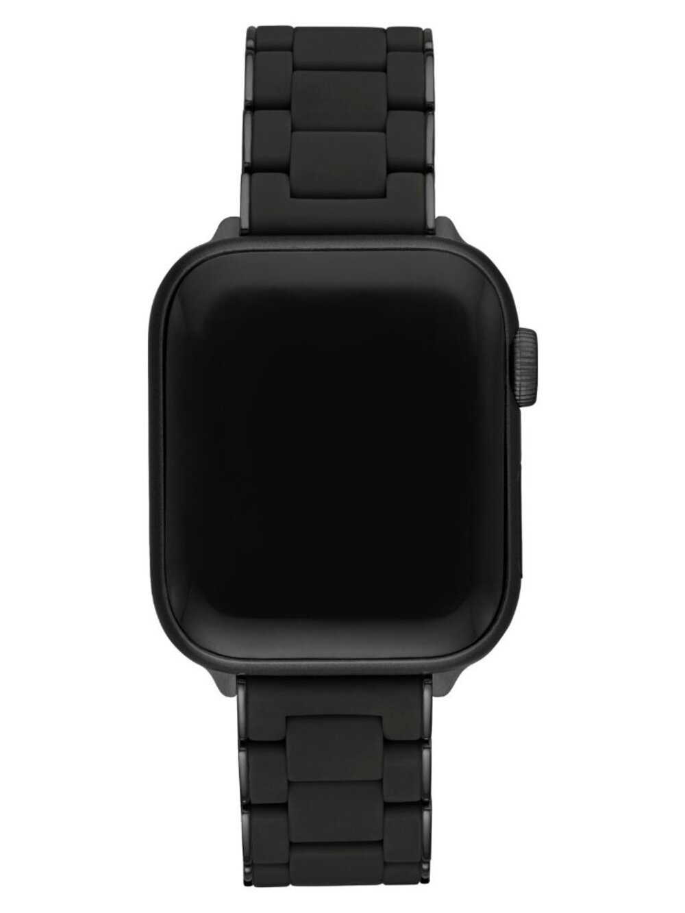 MICHELE 38/40 mm Black Silicone-Wrapped Bracelet Band for Apple Watch Steel